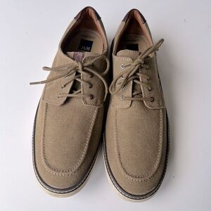 Johnston & Murphy McGuffey Moc Toe Shoes
Tan Men’s Canvas w Leather Accent 12